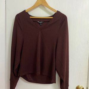 Banana Republic balloon sleeve burgundy blouse - Never Worn